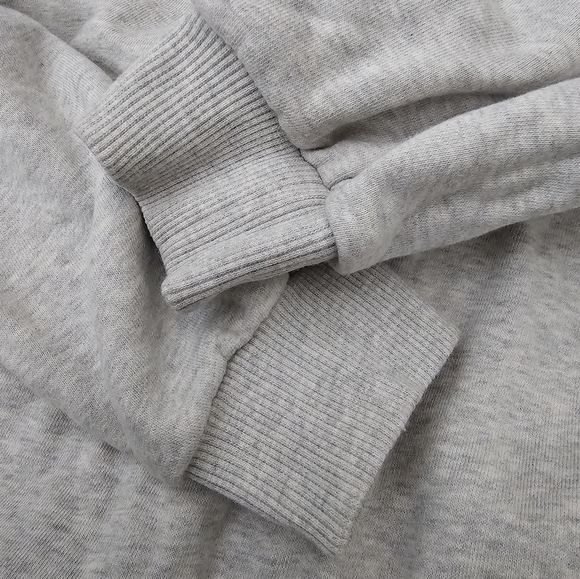 Le Bon Shoppe Noah Zip Henley Sweatshirt Heather Grey Small - Picture 5 of 5
